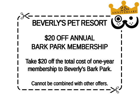 Click for printer-friendly Bark Park membership discount coupon in a new window.